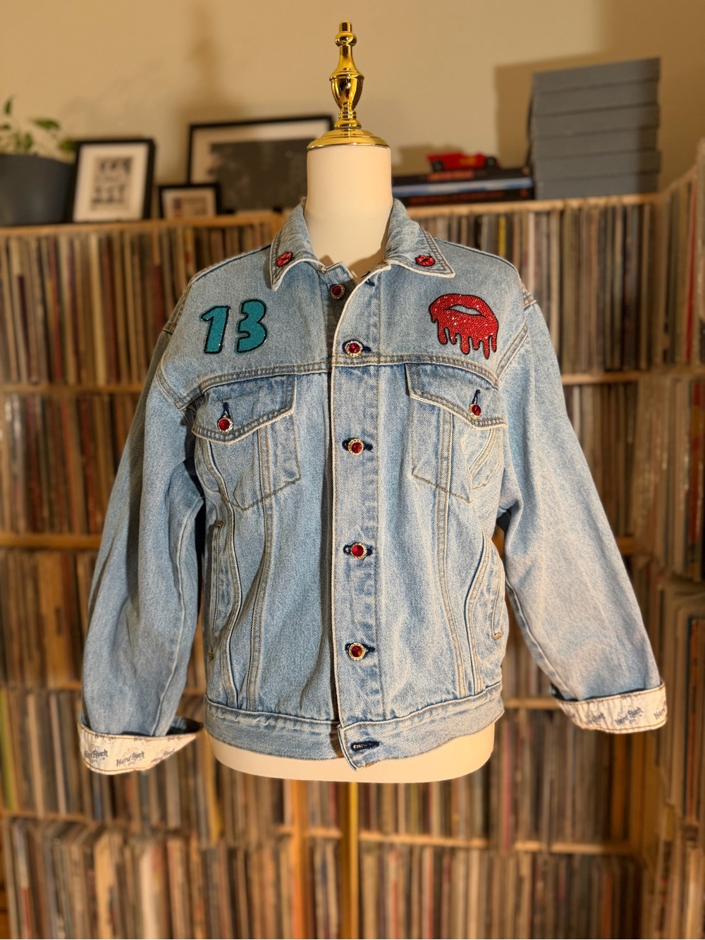 Custom Taylor Swift “Eras” Denim Jacket Oversize Vintage Hard Rock Cafe Swiftie - Picture 3 of 13